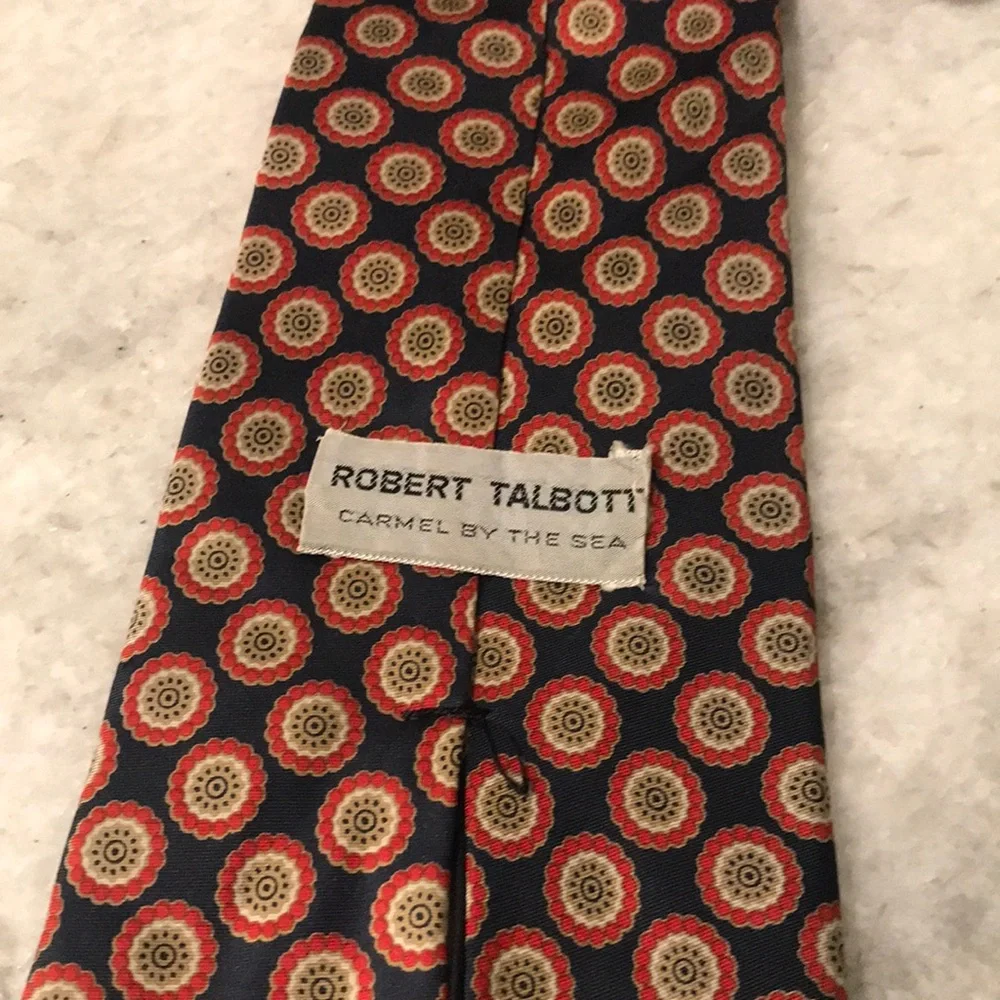 Robert Talbott Silk‎ Tie Mens Black Carmel by the Sea Steven Maloney Kalamazoo
